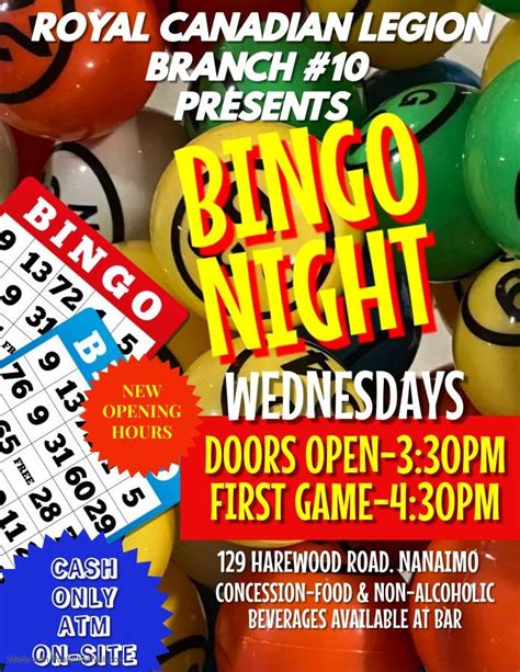 Nanaimo bingo  250-597-1421